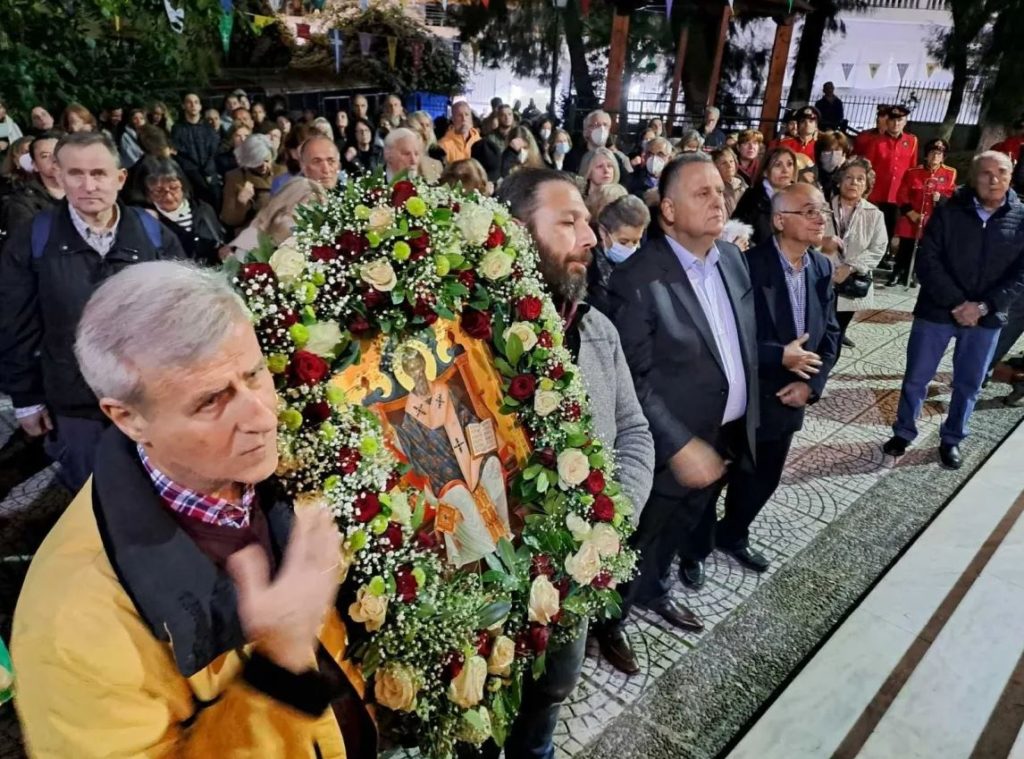 Μεθέορτος Εσπερινός και λιτάνευση Ιεράς Εικόνος του Αγίου Σπυρίδωνος στη Νέα Ιωνία
