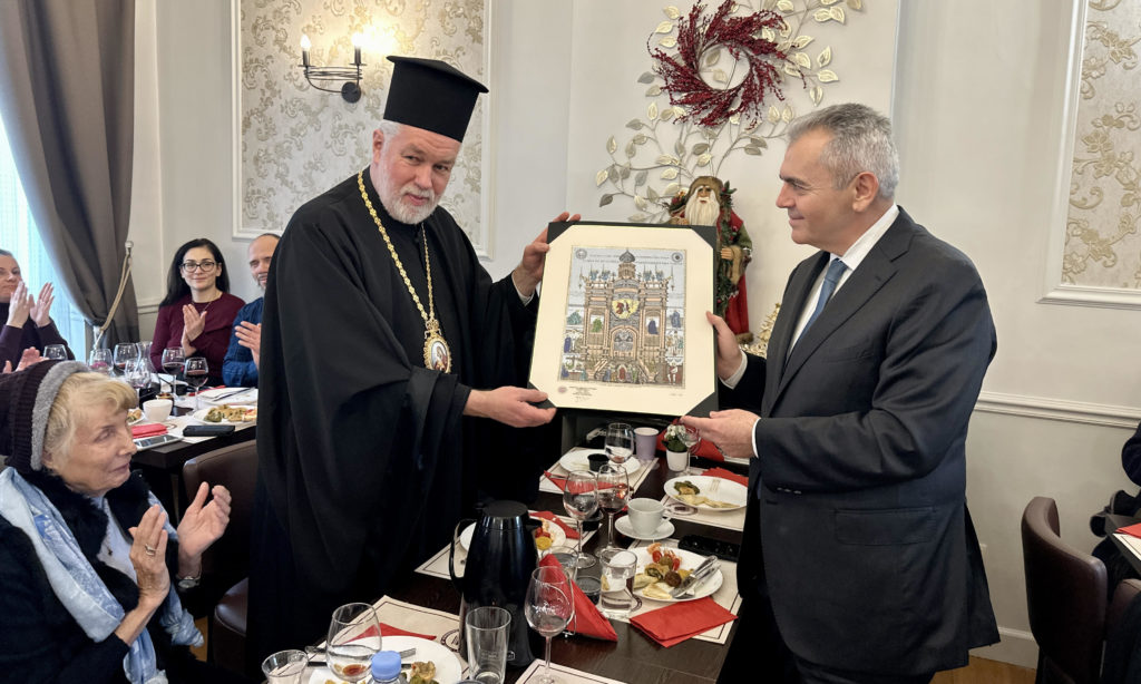 Συνάντηση Χαρακόπουλου με τον Μητροπολίτη Βελγίου στις Βρυξέλλες