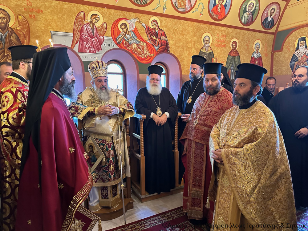 Μονή Αγκαράθου: Σεμνά και ταπεινά εόρτασε τα ονομαστήριά του ο Αρχιεπίσκοπος Κρήτης
