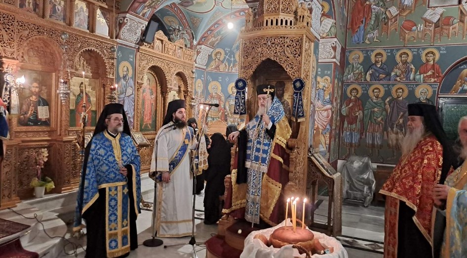 Ο Μητροπολίτης Κηφισίας στην πανηγυρίζουσα Μονή Οσίου Θεοδοσίου του Κοινοβιάρχου στον Άγιο Στέφανο