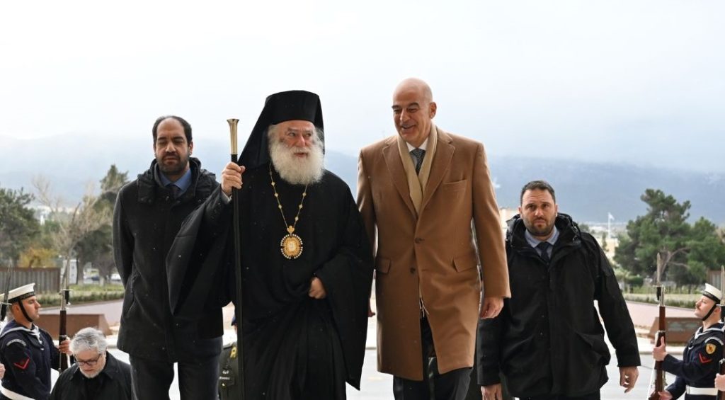 Patriarch of Alexandria visited Greek Minister of Defence