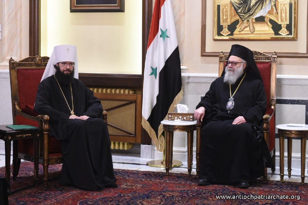 Συνάντηση Πατριάρχη Αντιοχείας με τον Μητροπολίτη Βολοκολάμσκ στη Δαμασκό