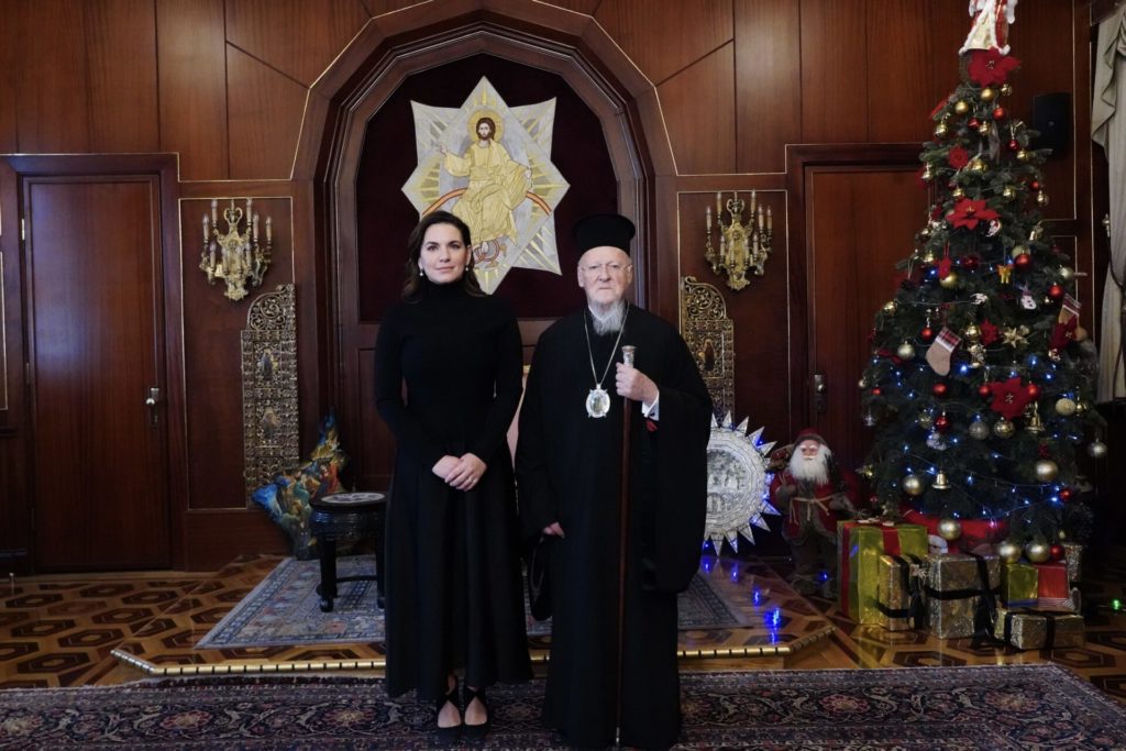 Η Όλγα Κεφαλογιάννη συναντήθηκε με τον Οικουμενικό Πατριάρχη στο Φανάρι