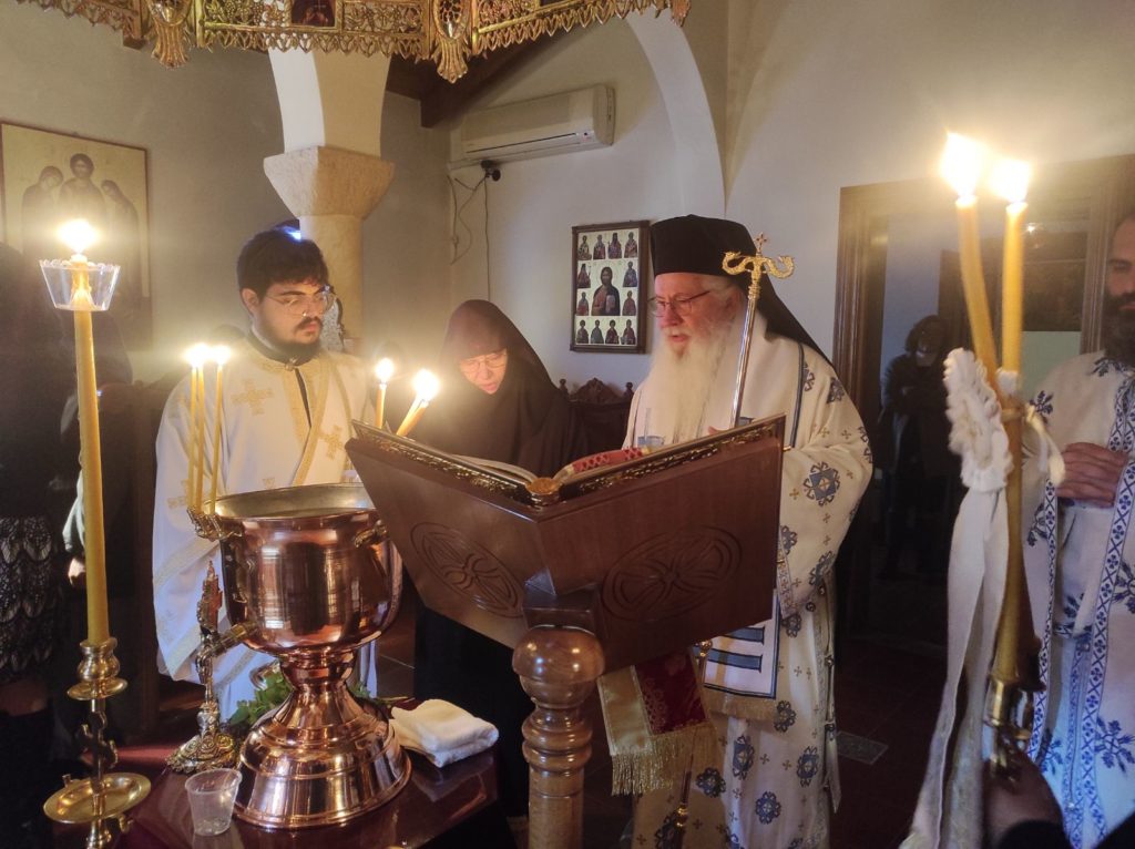 Ο Μητροπολίτης Θηβών στην Ιερά Μονή Αγίου Ιωάννου του Θεολόγου Βαγίων (Μαζαράκι)