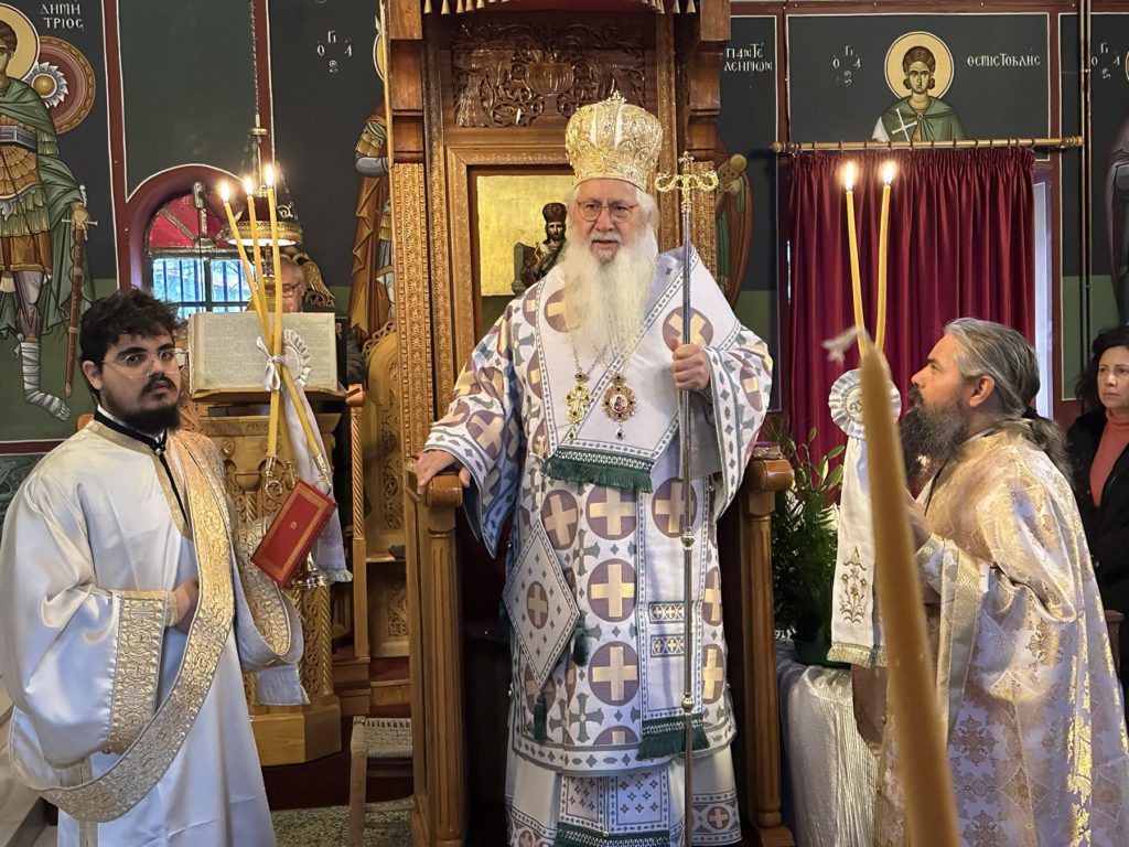 Ο Μητροπολίτης Θηβών στον Ιερό Ναό Κοιμήσεως Θεοτόκου Υψηλάντη