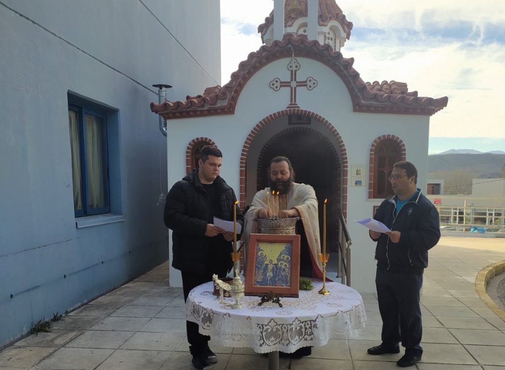 Ο Μέγας Αγιασμός για την εορτή των Φώτων στον νέο Ιερό Ναό του Γενικού Νοσοκομείου Κατερίνης