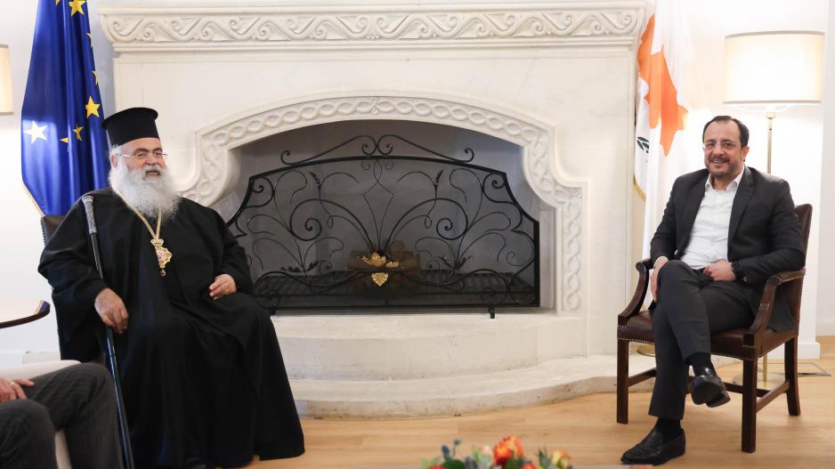 Συνάντηση Αρχιεπισκόπου Κύπρου-Νίκου Χριστοδουλίδου με επίκεντρο το Κυπριακό