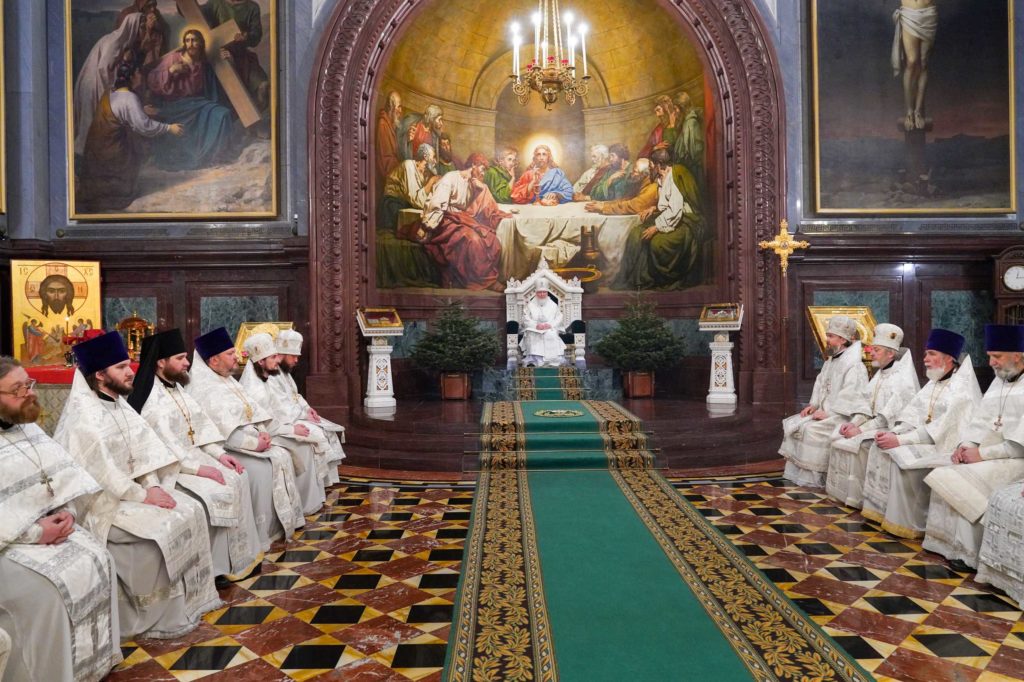 Патриаршее служение в Рождественский сочельник в Храме Христа Спасителя в Москве