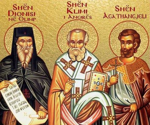 Dëshmorët Klimi (Klementi) i Angirës dhe Agathangjeli. Oshënar Dionisi në Olimp