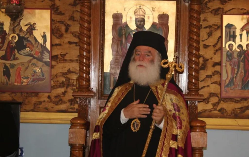 البابا ثيودروس يبارك كنيسة بعد تجديديها