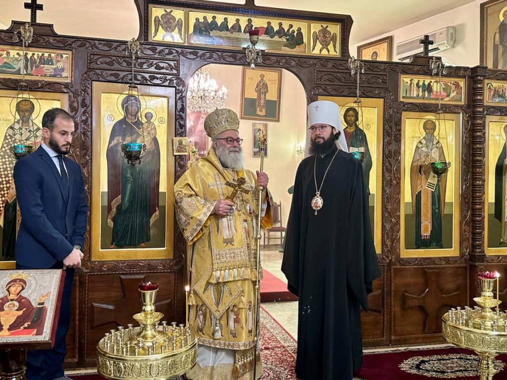 Συλλείτουργο Πατριάρχη Αντιοχείας-Βολοκολάμσκ Αντωνίου στο Μετόχι της Ρωσικής Εκκλησίας στη Δαμασκό