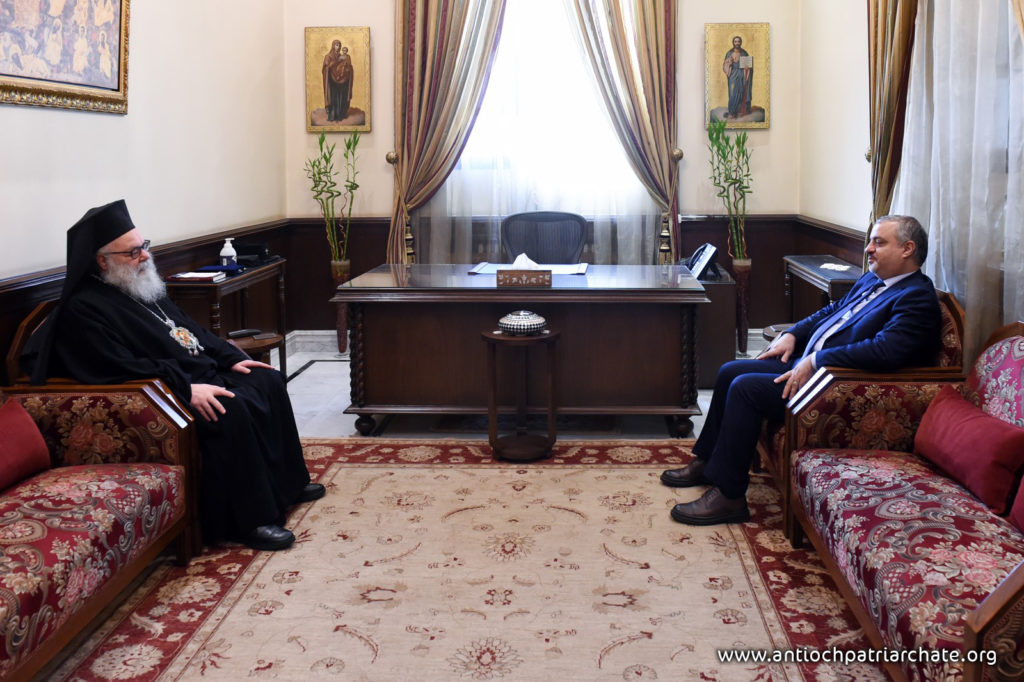 Ο Πατριάρχης Αντιοχείας υποδέχθηκε τον Υπουργό Οικονομίας της Συρίας