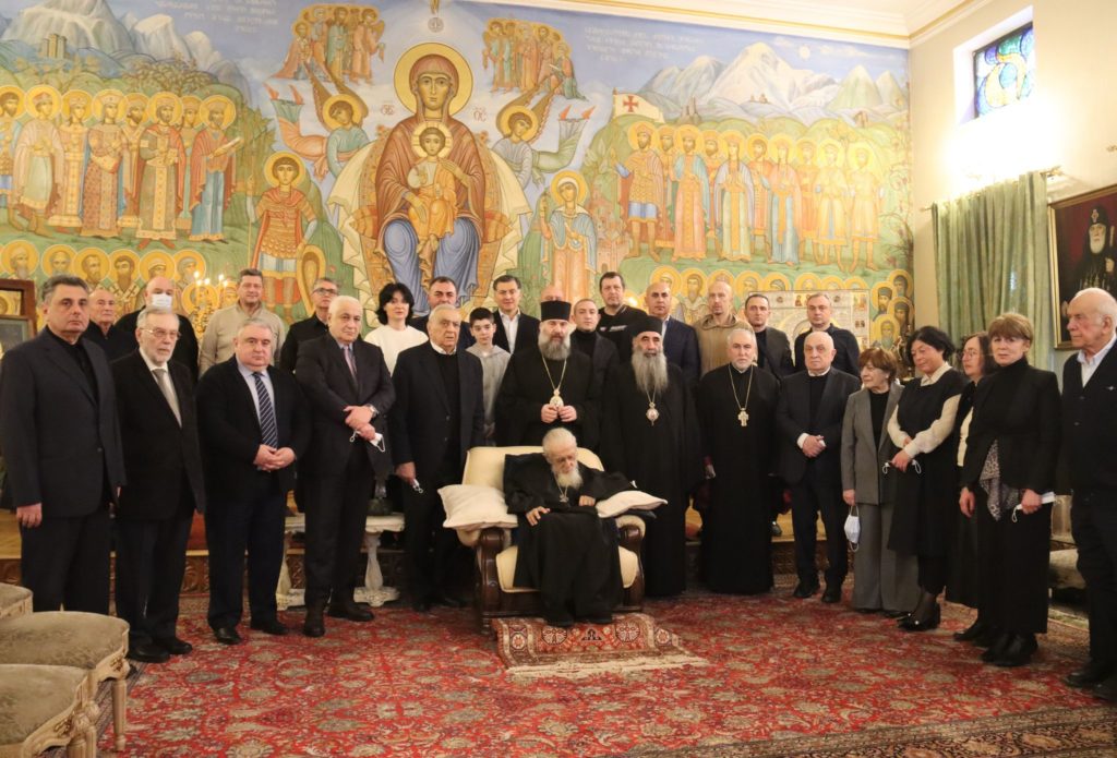 Τον Πατριάρχη Γεωργίας επισκέφθηκαν μέλη του Διεθνούς Φιλανθρωπικού Ιδρύματος για την Πνευματικότητα, την Επιστήμη και τον Πολιτισμό