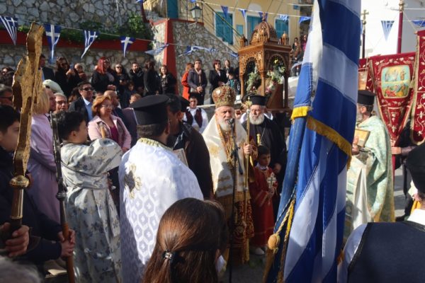 Λιτάνευση της Ιεράς εικόνας του Αγίου Χαραλάμπους στην Ιουλίδα Κέας