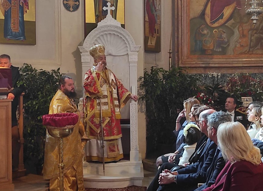 Ο Μητροπολίτης Ιταλίας στον πανηγυρίζοντα Ι.Ν. Αγίου Θεοδώρου του Τήρωνος στη Ρώμη