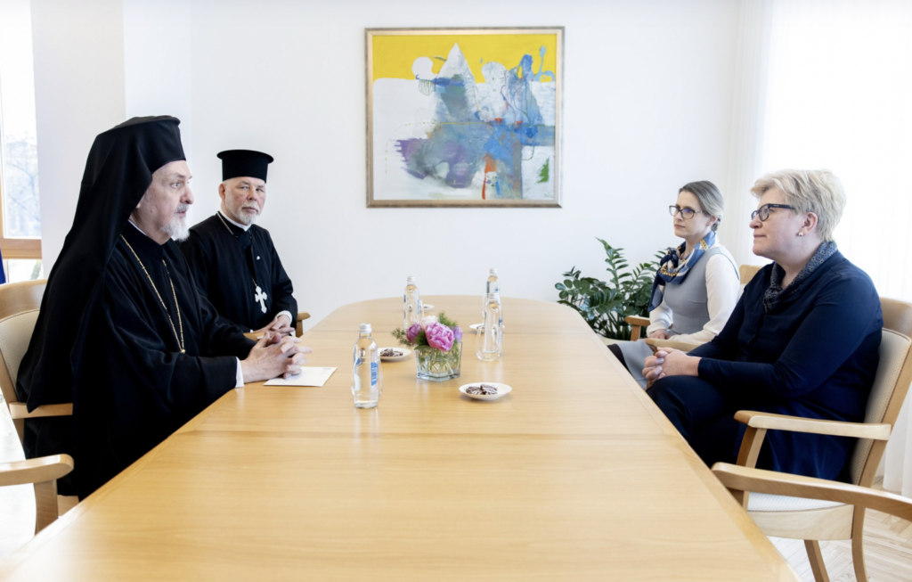 Συνάντηση Μητροπολίτη Γέροντος Χαλκηδόνος με την Πρωθυπουργό της Λιθουανίας