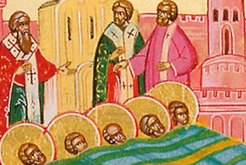 Gjetja e lipsanëve të dëshmorëve në Evgjeni. Oshënarët Thalasi, Limneu. Dëshmor Sineti