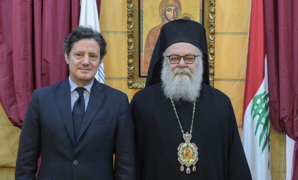 البطريرك يوحنا العاشر يستقبل وزير الإعلام زياد المكاري