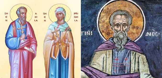 Apostujt Akila e Priskila nga të 70-t. Oshënar Martiniani. Episkop Evlogji i Aleksandrisë