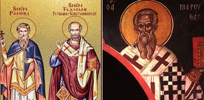 Dëshmor Pamfili dhe shokët e tij. Flaviani i Konstandinopojës. Oshënar Maruthai Episkop në Persi.