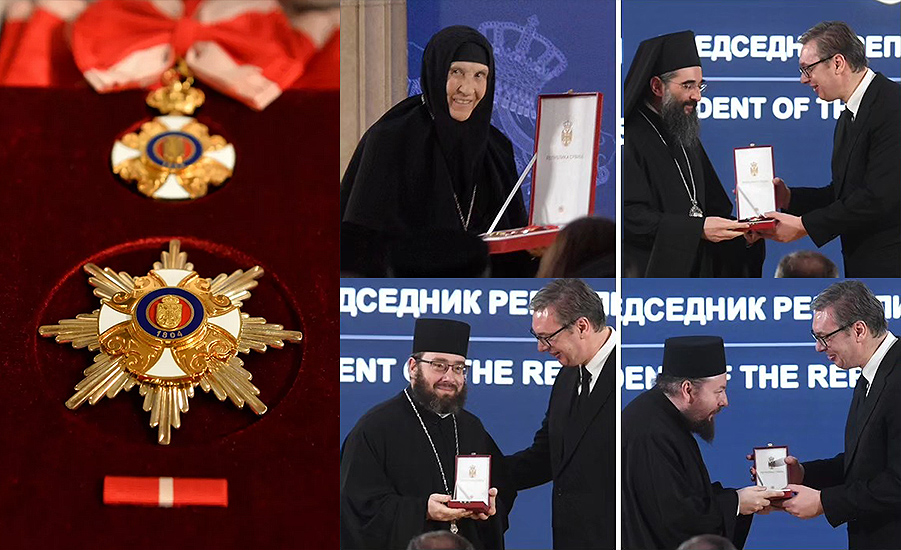 Παρασημοφόρηση εκκλησιαστικών προσωπικοτήτων από τον Πρόεδρο της Σερβίας