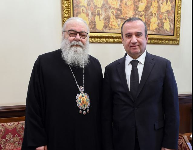 Ο Πατριάρχης Αντιοχείας υποδέχθηκε τον υπουργό Υδάτινων πόρων της Συρίας