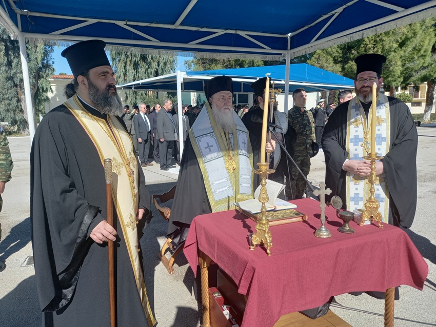 Ο Μητροπολίτης Κορίνθου στην τελετή παράδοσης-παραλαβής της Διοίκησης της Σχολής Μηχανικού