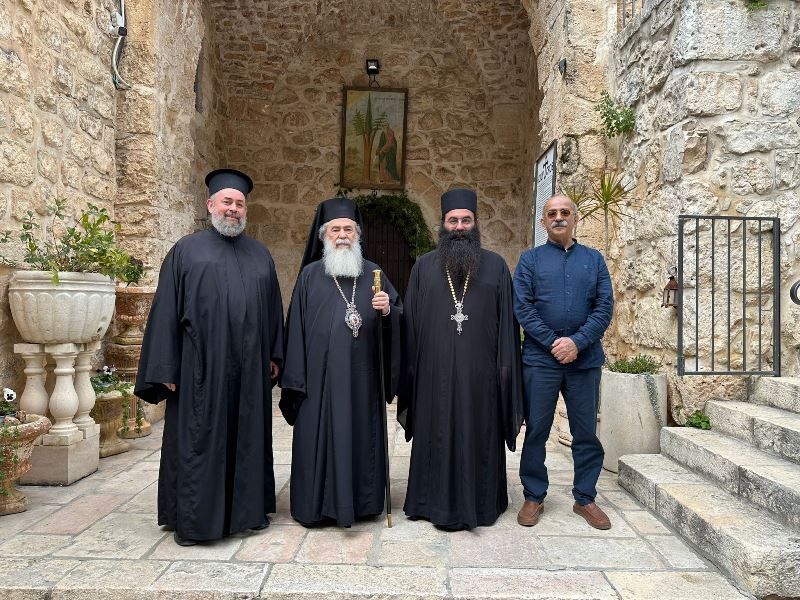 Ο Πατριάρχης Θεόφιλος στην Ιερά Μονή Τιμίου Σταυρού Ιεροσολύμων