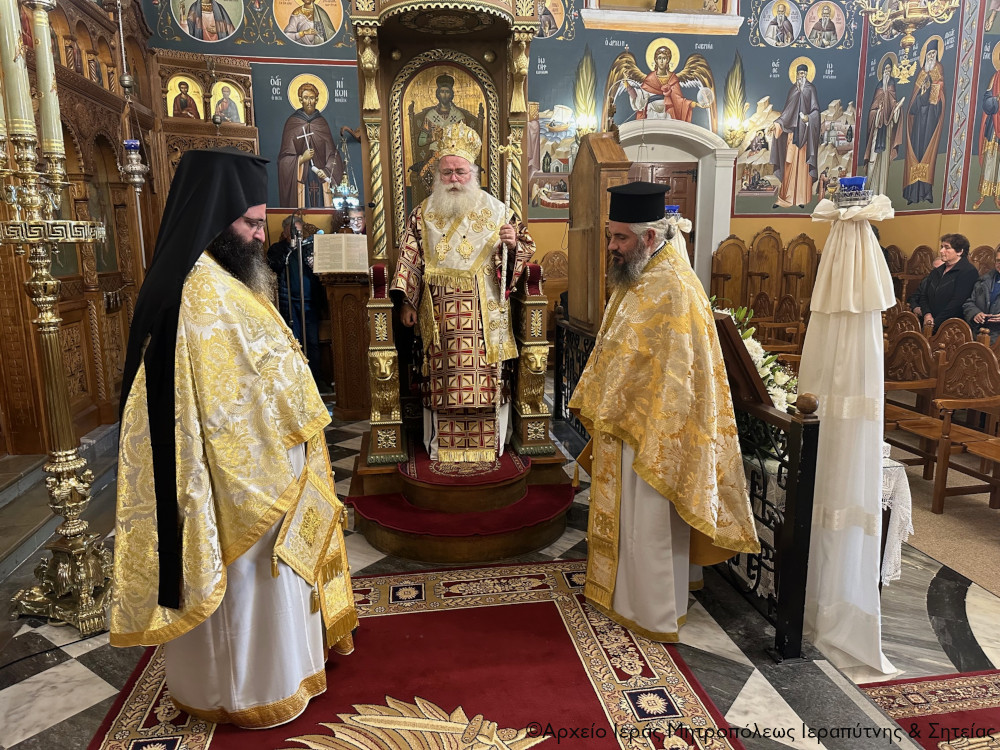 Ο Μητροπολίτης Ιεραπύτνης στον Ιερό Καθεδρικό Ναό Αγίας Αικατερίνης Σητείας