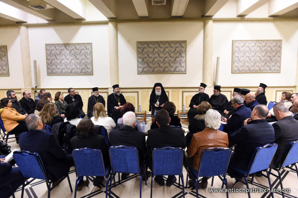 Συνάντηση Πατριάρχη Αντιοχείας με ιερείς και τοπικούς φορείς για την εξέλιξη των εργασιών στον Ιερό Ναό Τιμίου Σταυρού στη Δαμασκό