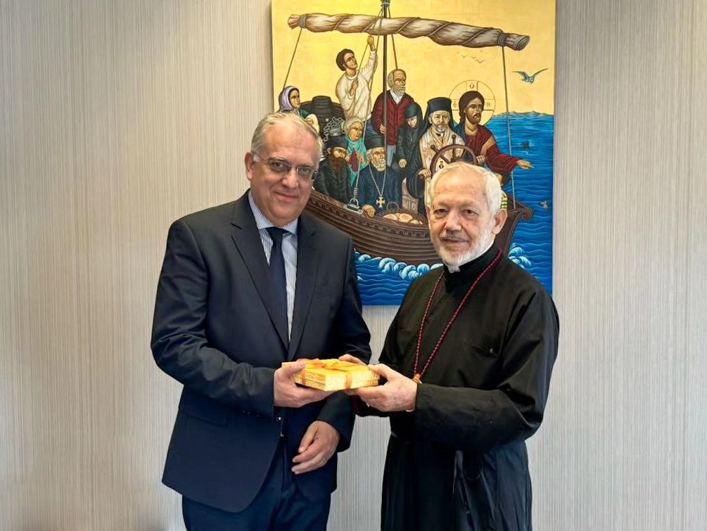 Συνάντηση Αρχιεπισκόπου Καναδά με τον πρώην Υπουργό Τάκη Θεοδωρικάκο