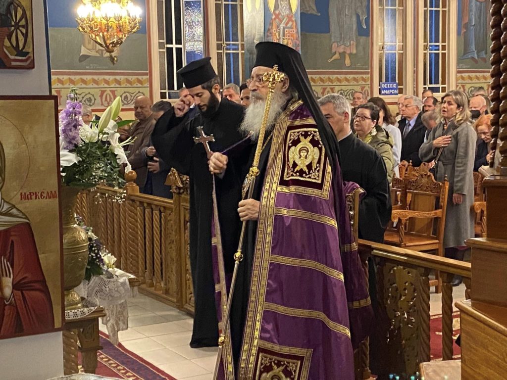 Ο Μητροπολίτης Κασσανδρείας στον Ι.Ν. Μεταμορφώσεως Περαίας για τους Β’ Χαιρετισμούς