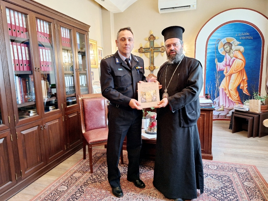Επίσκεψη του νέου διοικητή Πυροσβεστικών Υπηρεσιών Νομού Ροδόπης στον Μητροπολίτη Μαρωνείας
