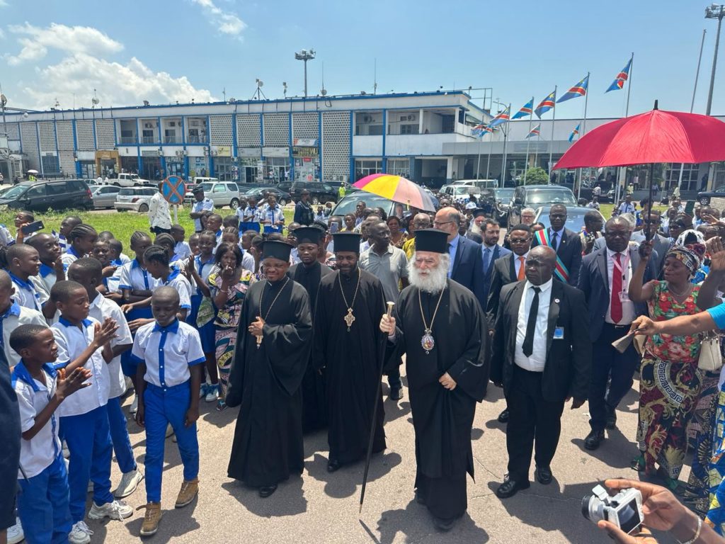 Πάνδημος υποδοχή του Πατριάρχη Αλεξανδρείας Θεοδώρου στην Κινσάσα της Αφρικής