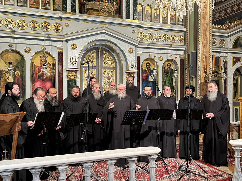 Εκκλησιαστικοί ύμνοι της Μ. Τεσσαρακοστής από Χορωδία Ιερέων της Μητροπόλεως Κηφισίας, στην Ευαγγελίστρια Πειραιώς