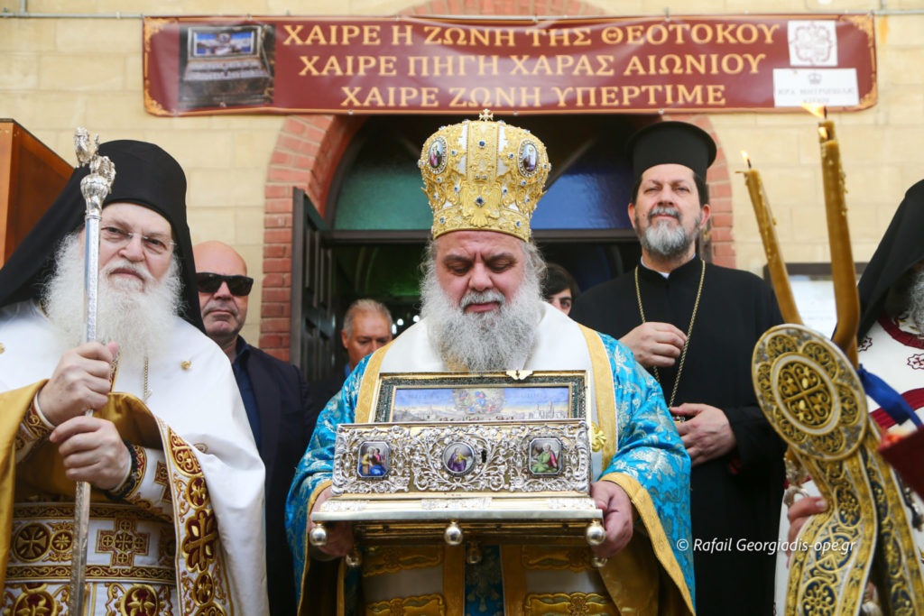 Λιτανεία της Αγίας Ζώνης στον Ιερό Ναό Αγίας Θέκλας στη Λάρνακα (ΒΙΝΤΕΟ)