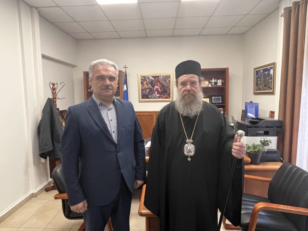 Συνάντηση του Μητροπολίτη Ιερισσού με τον δήμαρχο Βόλβης Διαμαντή Λιάμα