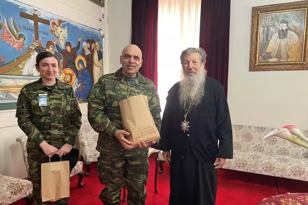 Επίσκεψη του νέου Στρατηγού Διοικητή της 98 ΑΔΤΕ στον Μητροπολίτη Μυτιλήνης