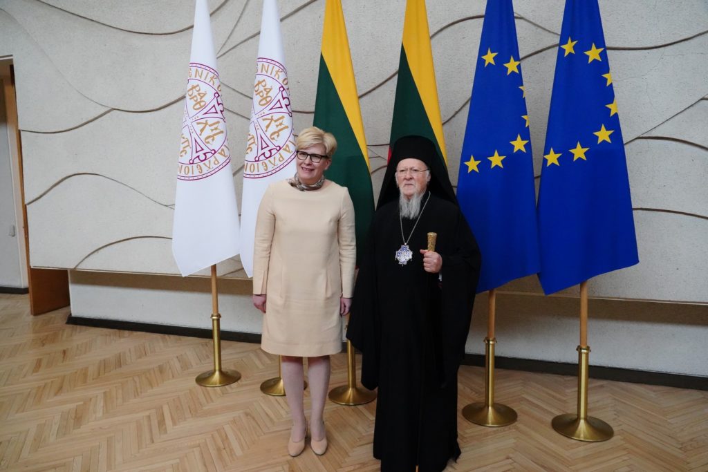 His All-Holiness Ecumenical Patriarch Bartholomew met with the Prime Minister of Lithuania Ms Ingrida Šimonytė and the Signing of the Agreement of Cooperation