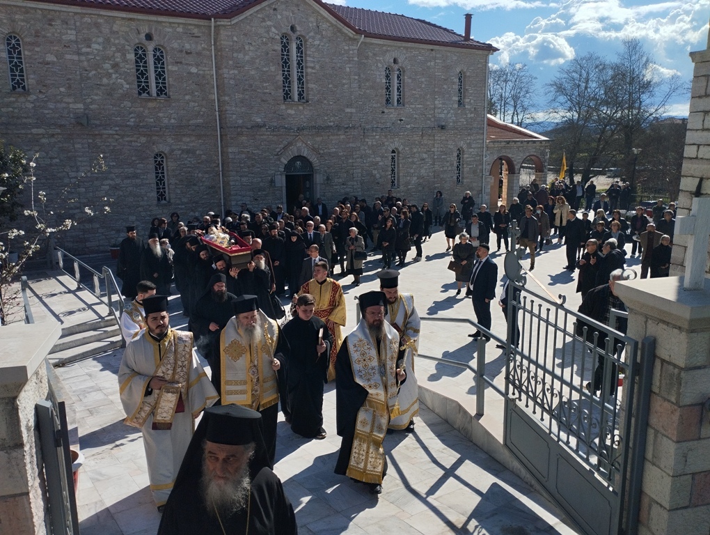 Η Ταφή του Επισκόπου Ευκαρπίας Ιεροθέου  στο Θέρμο Αιτωλοακαρνανίας