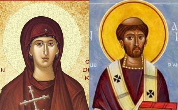 Oshënare dëshmore Evdhokia. Dëshmorët Markeli, Andonina. Albini i Anzherit