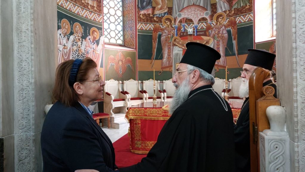 Στον Αρχιεπίσκοπο Κρήτης η υπουργός Πολιτισμού – “Ανάγκη άμεσης παρέμβασης” στον Ιερό Ναό Αγίου Μηνά Ηρακλείου