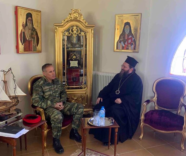 Ο Μητροπολίτης Κιλκισίου υποδέχθηκε τον νέο Διοικητή της 71ης Α/Μ Ταξιαρχίας “Πόντος”