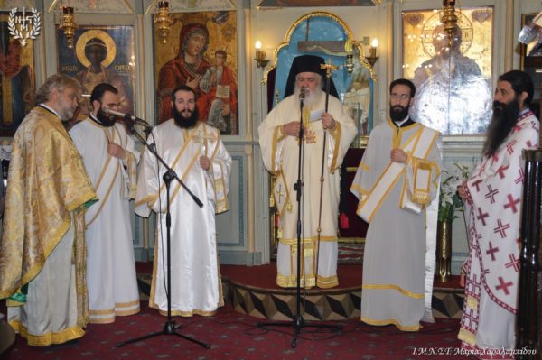 Ο Μητροπολίτης Νεαπόλεως στον Ιερό Ναό Αγίου Γεωργίου Χορτιάτη