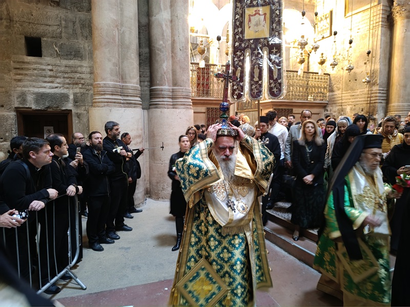 Η εορτή της Σταυροπροσκυνήσεως και του Ευαγγελισμού της Θεοτόκου στον Πανίερο Ναό της Αναστάσεως