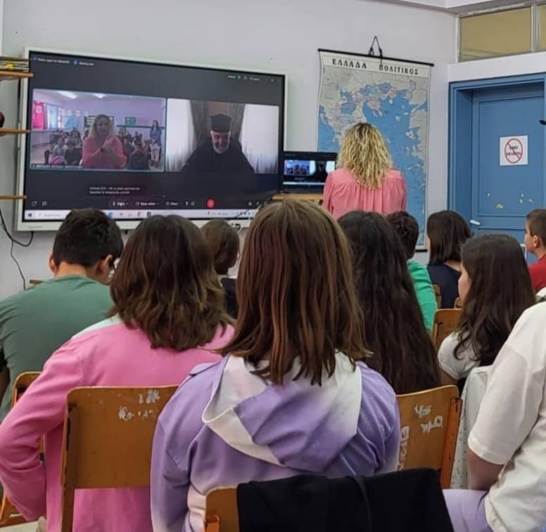 Ο Μητροπολίτης Γέρων Δέρκων σε διαδυκτιακή συνάντηση με δημοτικό σχολείο των Πατρών