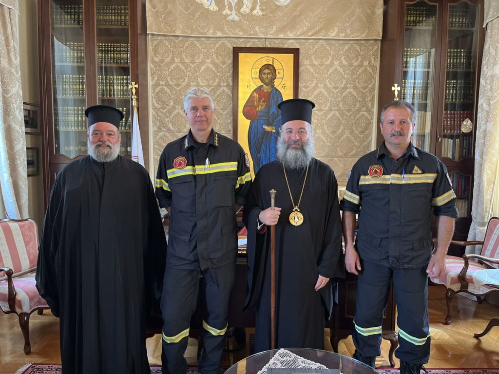 Επίσκεψη του νέου Διοικητή της Πυροσβεστικής Υπηρεσίας Ρεθύμνου στον Μητροπολίτη Πρόδρομο