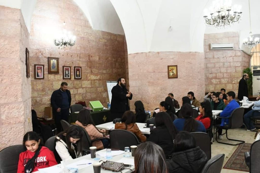 ‎لقاءٌ روحيٌّ بين شبيبةِ القدّيسِ جيورجيوس السّلط وشبيبةِ رميمين