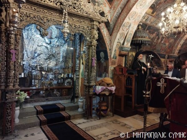 Ο Μητροπολίτης Σύμης στην Ιερά Μονή Ταξιάρχου Μιχαήλ του Ρουκουνιώτου