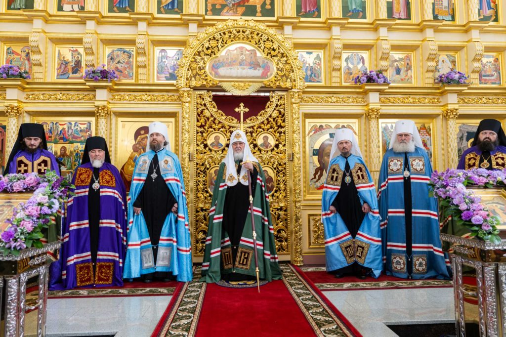 Патриаршая проповедь в Неделю 5-ю Великого поста после Литургии в храме Чуда Архангела Михаила в Хонех в Братееве г. Москвы